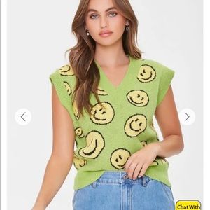 Smiley face sweater vest